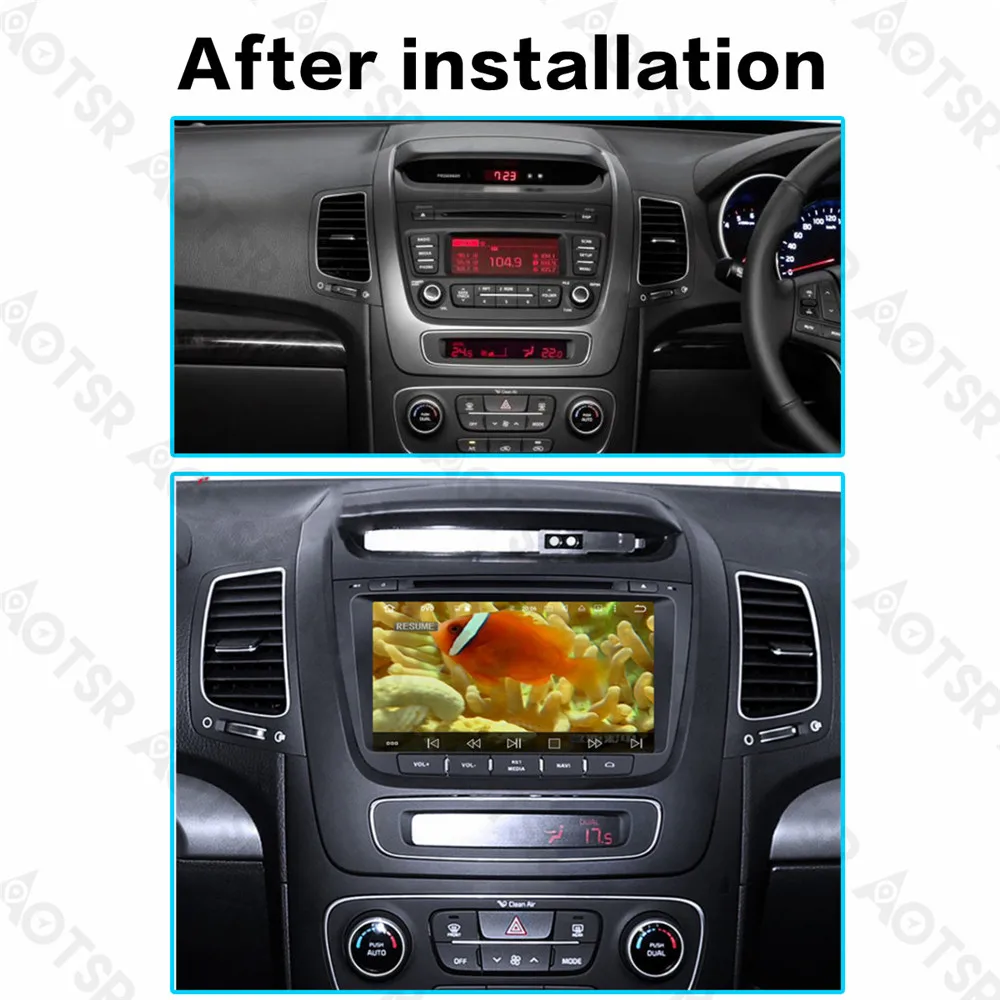Aotsr Android 8 1 GPS навигация автомобильный DVD плеер для KIA SORENTO 2012 2015 мультимедиа радио