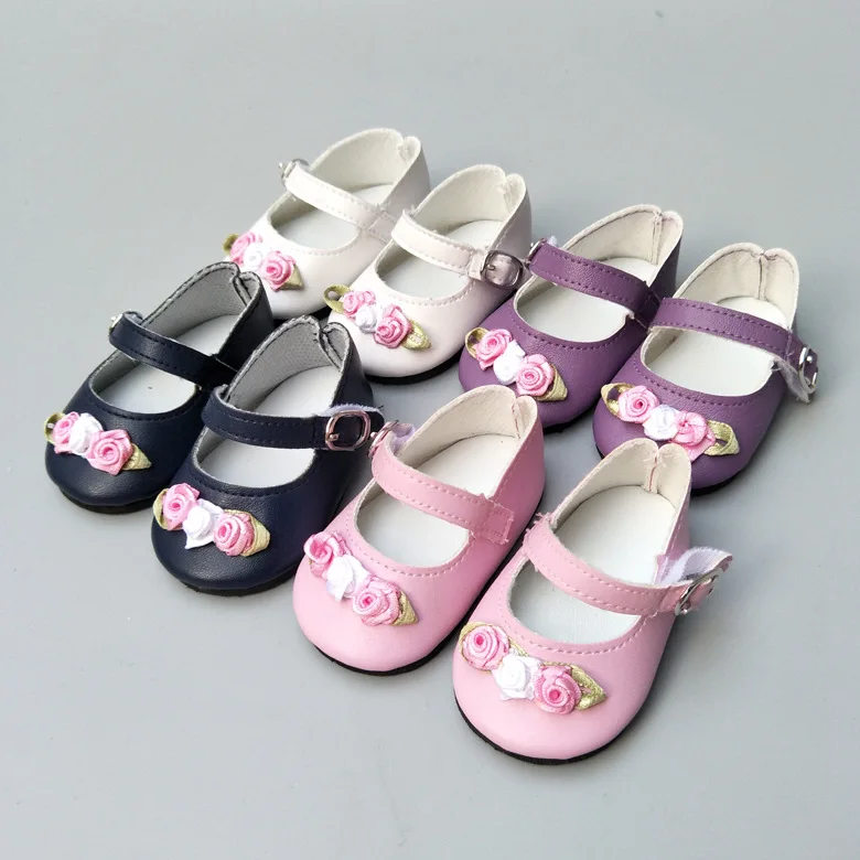 Модельные туфли с бантом и цветочным принтом для американской куклы 18 дюймов 4