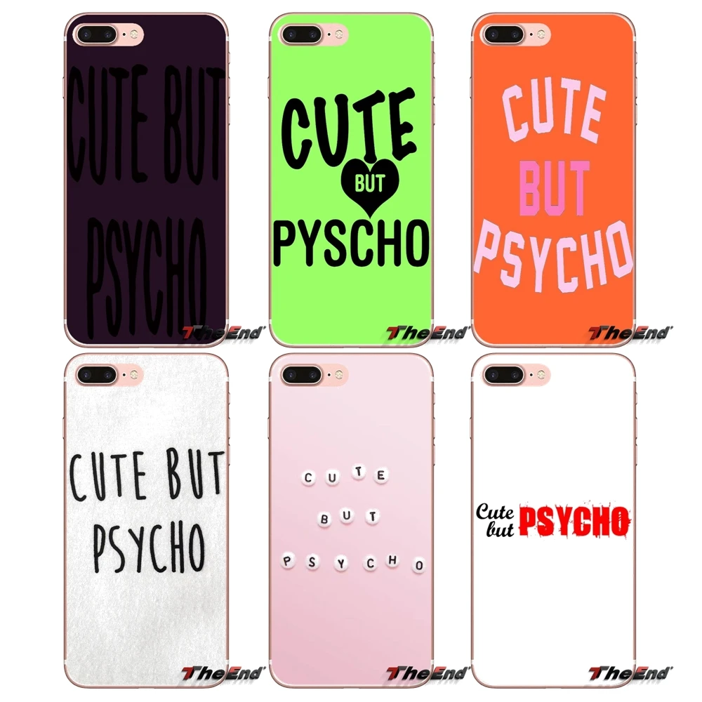 Розовый сексуальный милый но PSYCHO Quote мягкий чехол для Samsung Galaxy S3 S4 S5 MINI S6 S7 edge S8 Plus