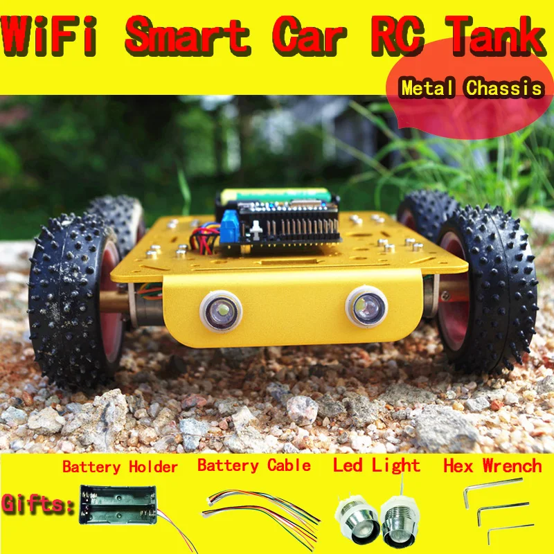 DOIT C300 WiFi RC шасси автомобиля с NodeMCU ESP8266 плата + мотор-привод Щит Плата комплект