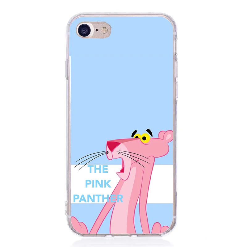 Розовая пантера силиконовая чехол для iPhone 7 Plus 6 S задняя крышка телефона iPhone7 8 X 6s 5s