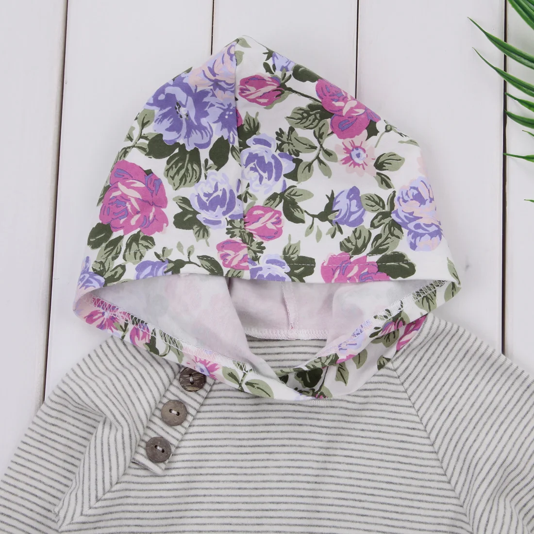 Floral Button Baby Clothing Newborn Kids Outfit Boy Girl Clothes Hoodie T-shirt Tops+Pants Gift Sets | Детская одежда и обувь