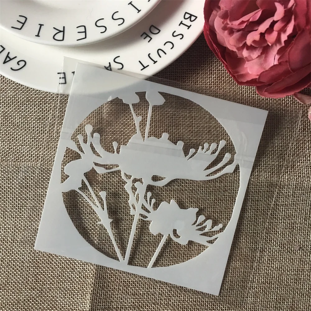 

1Pcs 13cm Round Flower Daisy DIY Layering Stencils Wall Painting Scrapbook Coloring Embossing Album Decorative Card Template