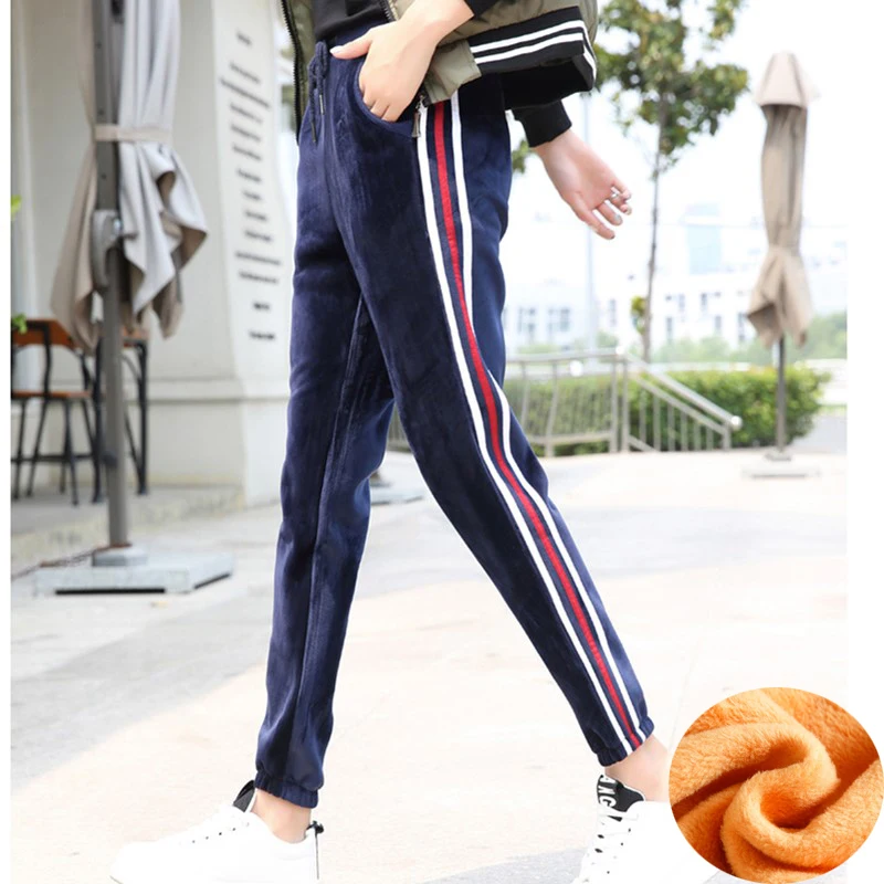 New High Quality Women's Winter Pants Baggy Thicken Warm Casual Women Thermal Female Sweatpants Trousers Plus Size S-2XL | Женская
