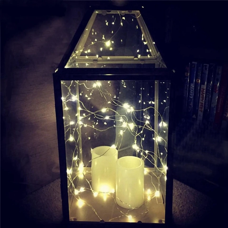 2M 3M 5M 10M Copper Silver Wire LED String lights Holiday lighting For Fairy Christmas Tree Wedding Party Decoration | Лампы и