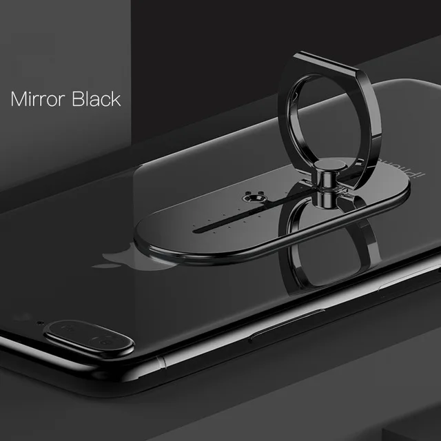 Mirror Black Metal Универсальный держатель-кольцо на палец для кольцо-держатель мобильного телефона направляющая с поворотом на 360 градусов подставка для мобильного телефона - Цвет: Mirror Black Metal