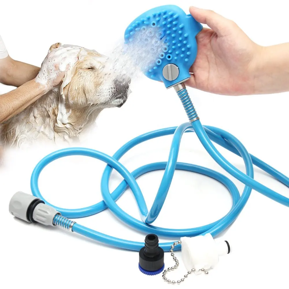 

Pet Shower Sprayer Bathing Tool Multi-Functional Bath Hose Sprayer Grooming Massager Adjustable Handheld Sprayer Brush PB025