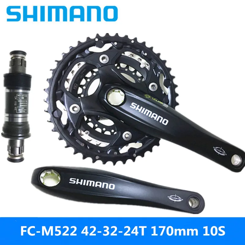 SHIMANO FC M522 Звездочка горный велосипед 10 S/30 Скорость сплайн полый Кривошип зубная