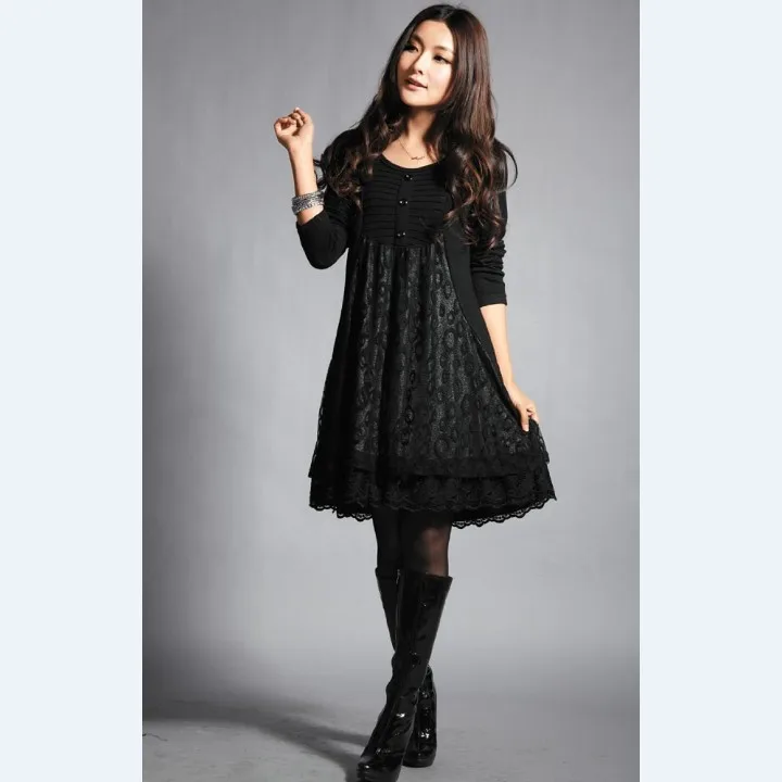 Бесплатная доставка 2019 весенняя одежда большого размера кружевное базовое