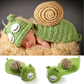 Sleepy Snail Baby Unisex Photo Props Boy&ampGirl Crochet Hats Cape Set Infant Christmas Costume BABY MZS-14053 | Детская одежда и