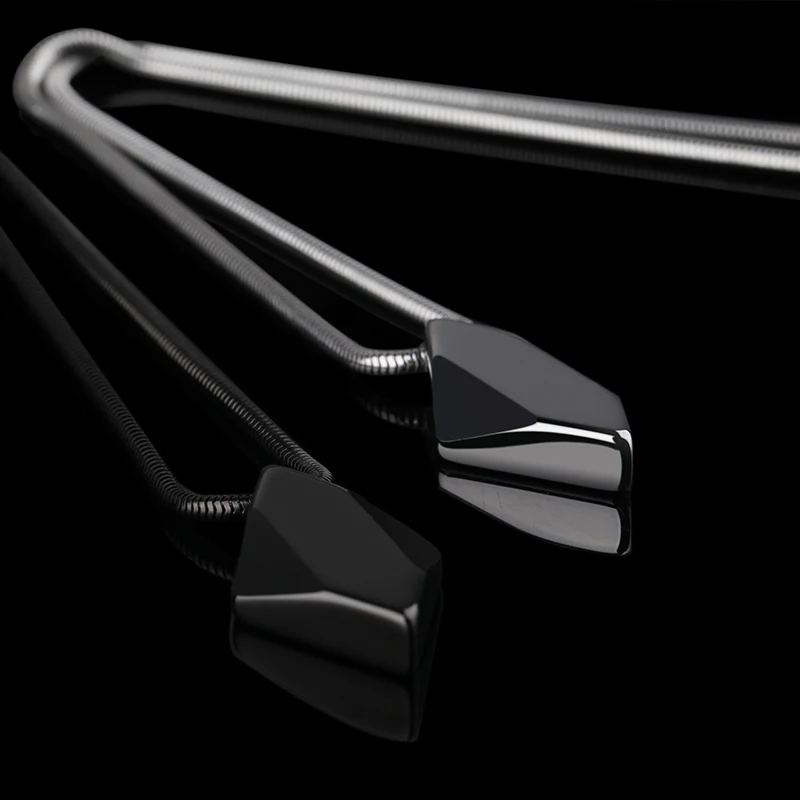 Полированный кулон из карбида вольфрама Цепочки и ожерелья для мужчин с 45/50/55 см