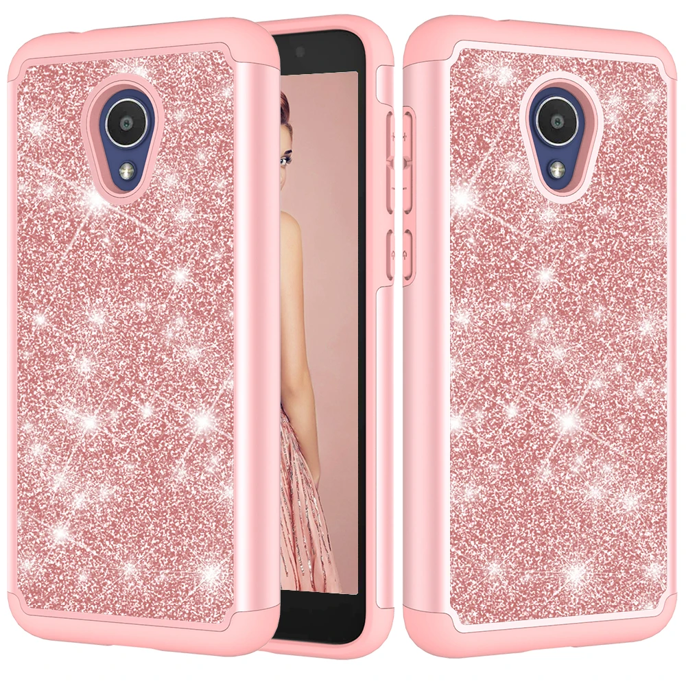 HYYGEDeal 2 в 1 Блестящий противоударный ТПУ + PC мягкий чехол для Alcatel 1X Evolve/TCL LX/IdealXtra 2018