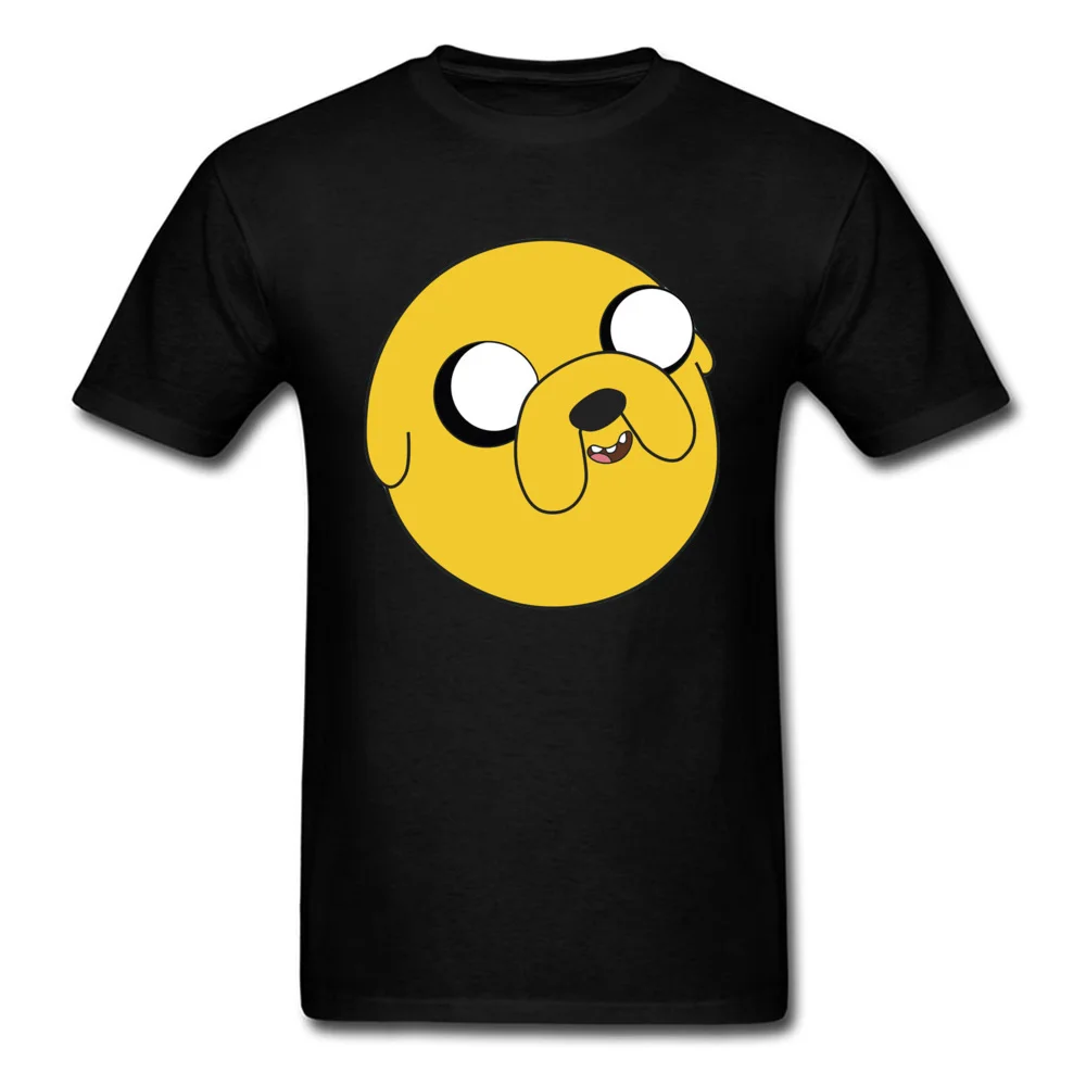 Мужская футболка в стиле хип хоп Jake The Dog Ball Head черная свободного кроя с рисунком
