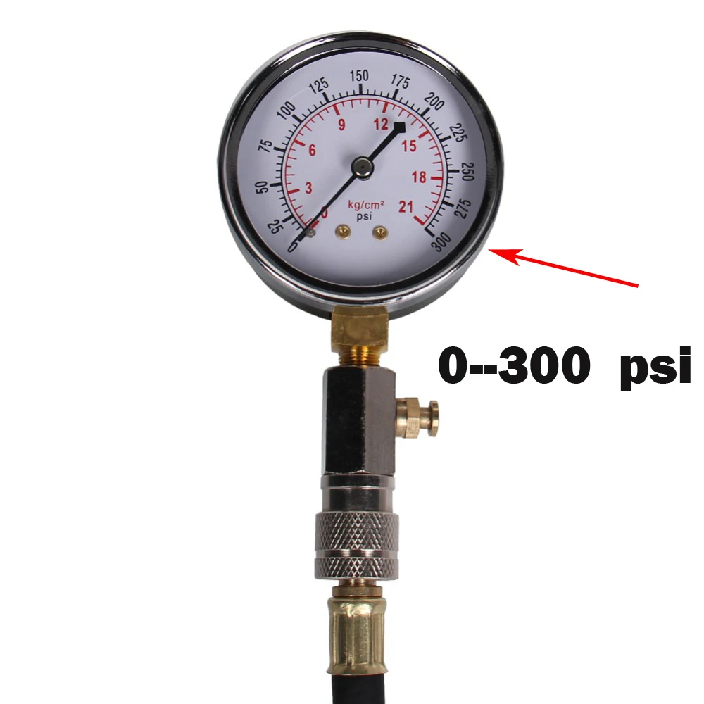 Компрессионный тестер с гибким приводом для шланга 300 PSI 12 дюймов | Автомобили и