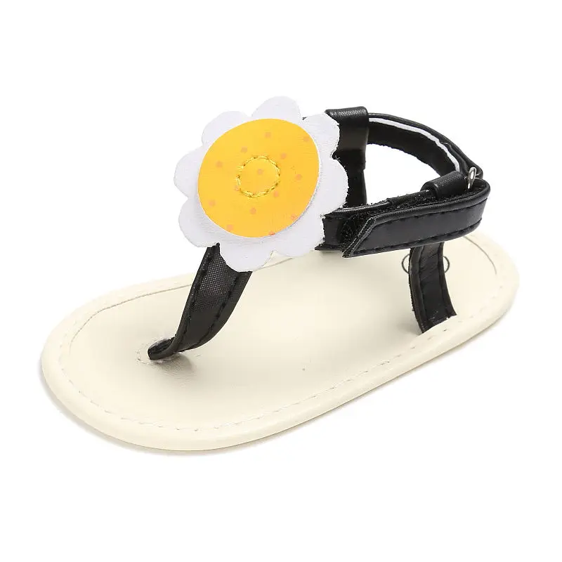 Детские мокасины из искусственной кожи с подсолнечником летние сандалии для