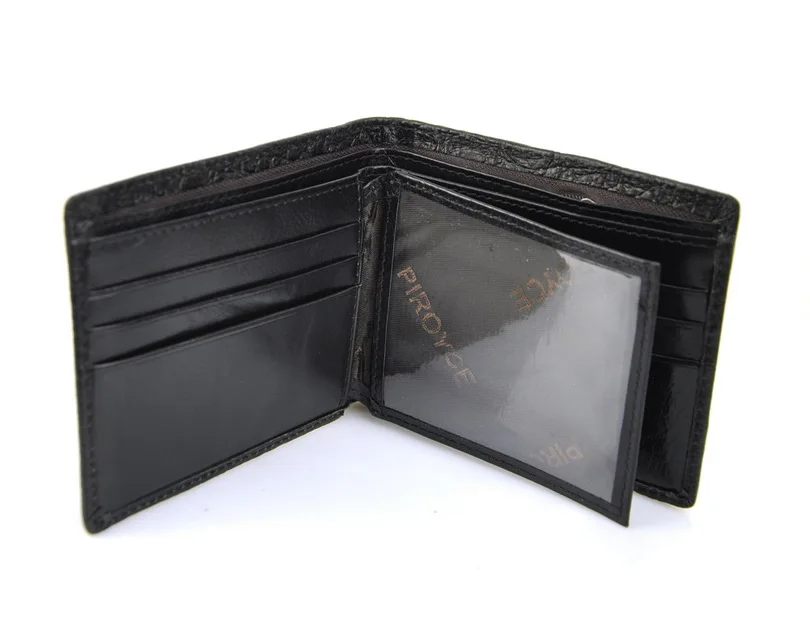 Мужской винтажный короткий бумажник из натуральной кожи двойной держатель для