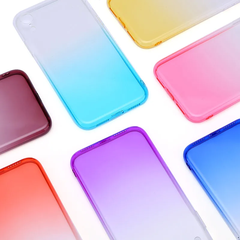 AIFFECT красочный градиентный телефонный чехол для iPhone 6 S 7 8 Plus Мягкий ТПУ задняя