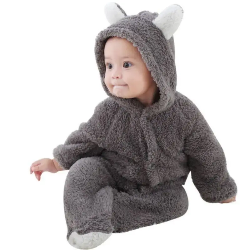 Winter Baby Rompers Boy Girls Clothes Cotton Newborn Toddler Infant Jumpsuits Warm Clothing | Мать и ребенок