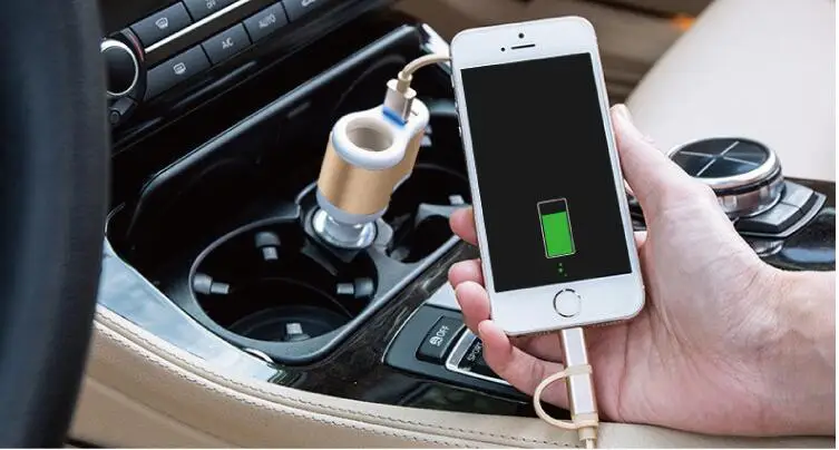 vehicle-mounted Dual USB port charger Output 12V-24V. input 5V-3.1MA. Convenient for Mitsubishi Grandis Outlander Pajero | Автомобили и