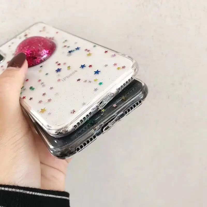 Zxtrby Crystal ball чехол для телефона iphone 6 S Plus 7 8 X XR XS Max блестящий порошок эпоксидная