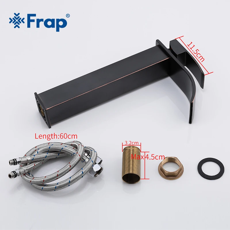Frap горячая Распродажа античный черный высокий водопад смеситель для умывальника