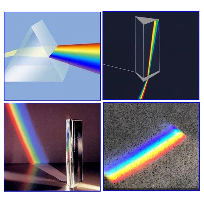 Triangular Color Prism K9 Optical Glass Right Angle Reflecting Teaching Stones Decoration Crafts | Дом и сад