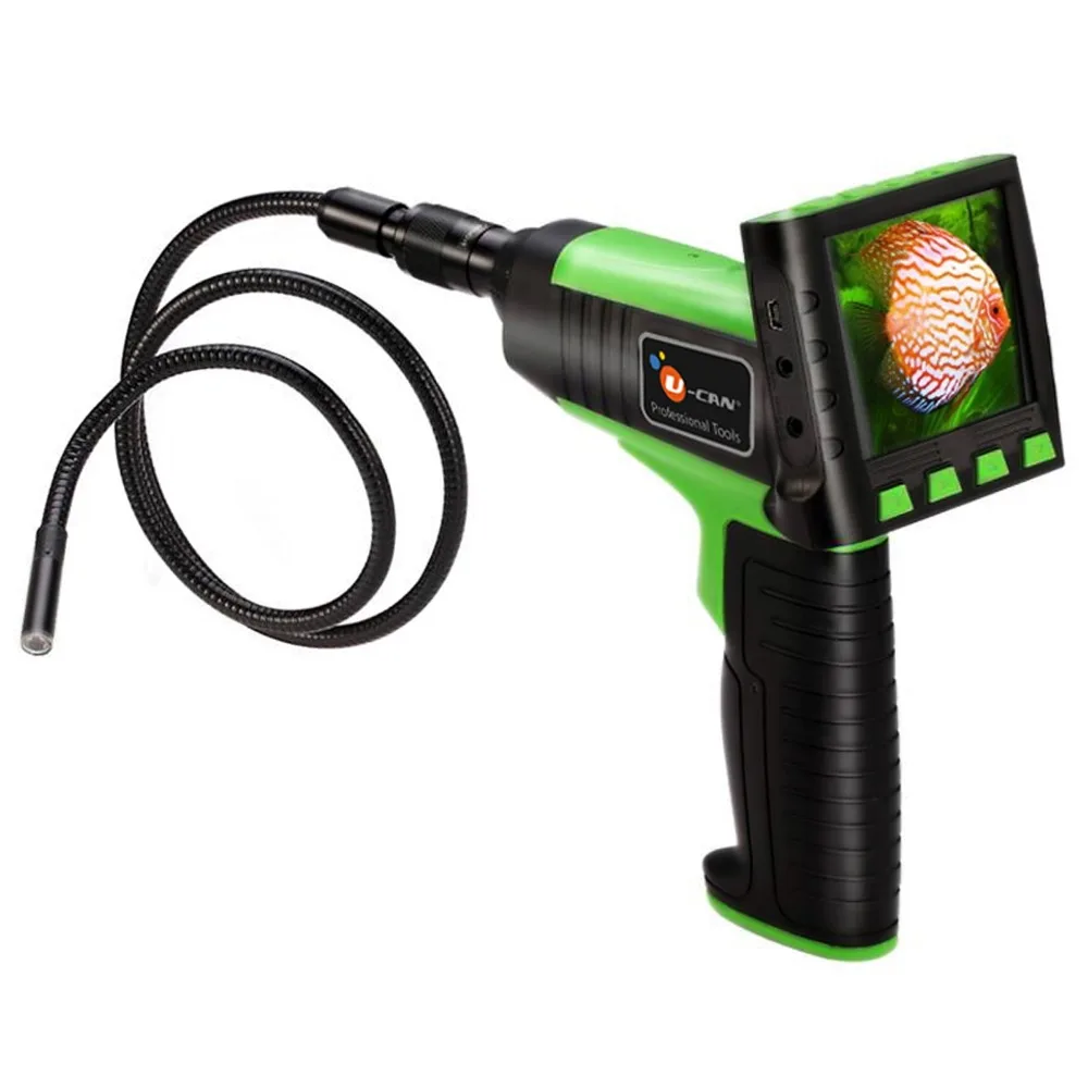

Digital Wireless Inspection Endoscope Camera Borescope 3.5" TFT LCD w/ 9mm Waterproof Camera Head IP67 Zoom Rotate & 1M Cable