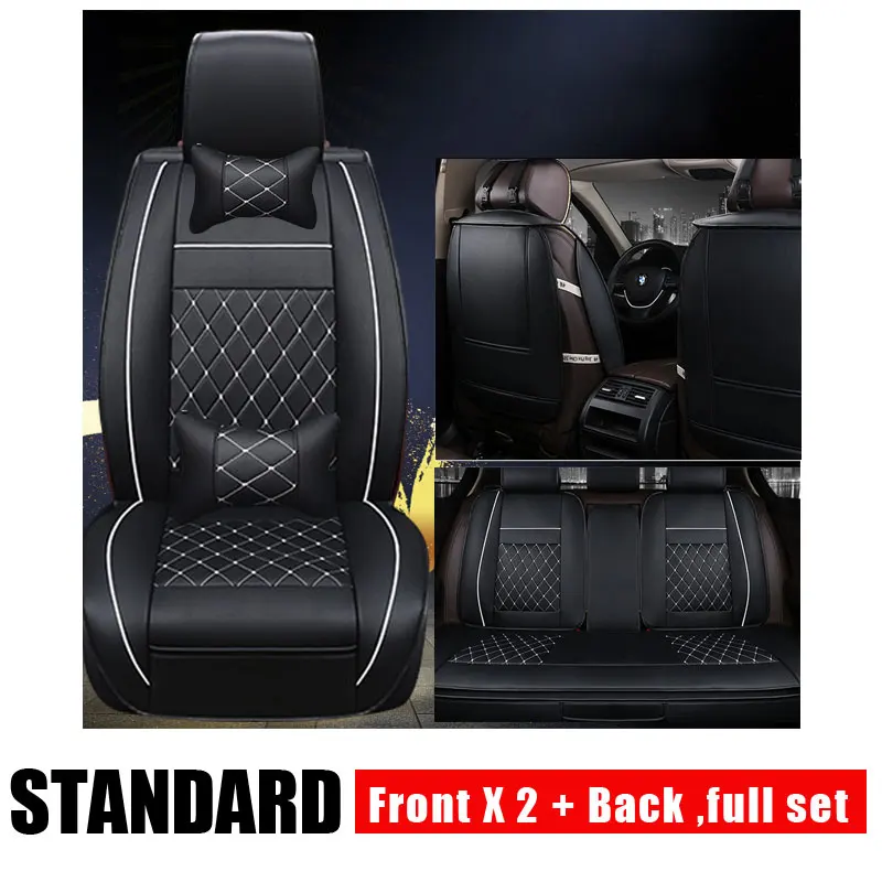 stard front and rear Чехлы для автомобильных сидений из искусственной кожи для mercedes benz E C Viano ML GLK GLA GLE GL CLA CLS S R A B CLK SLK автомобильные аксессуары чехол для автомобильного сиденья - Название цвета: stard front and rear