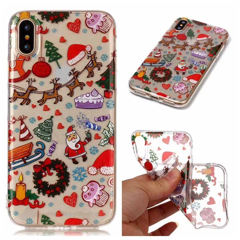 Отсутствие милые Санта Клаус Лось чехол для iphone XS Max X XR 6 S 7 8 плюс прекрасный