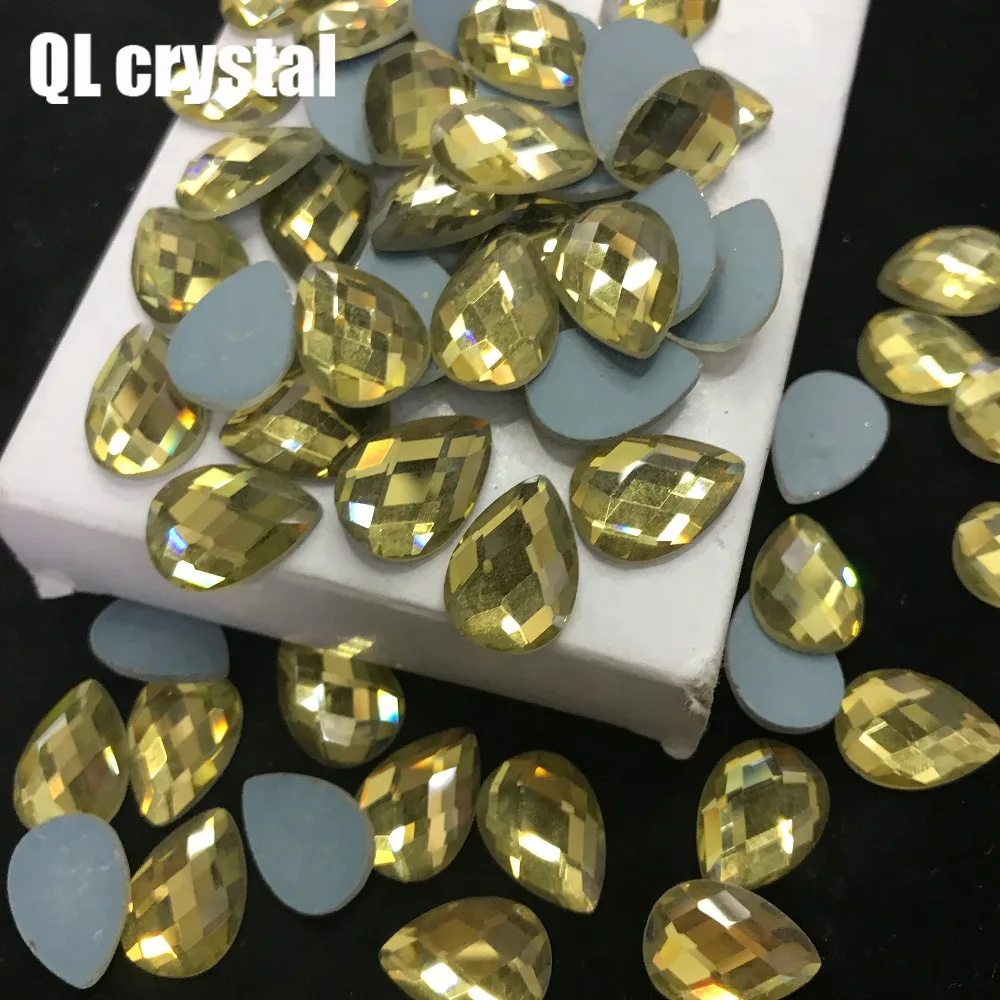 QL Кристалл 13x18 мм кристалл популярная DIY Одежда Обувные сумки клей на плоской