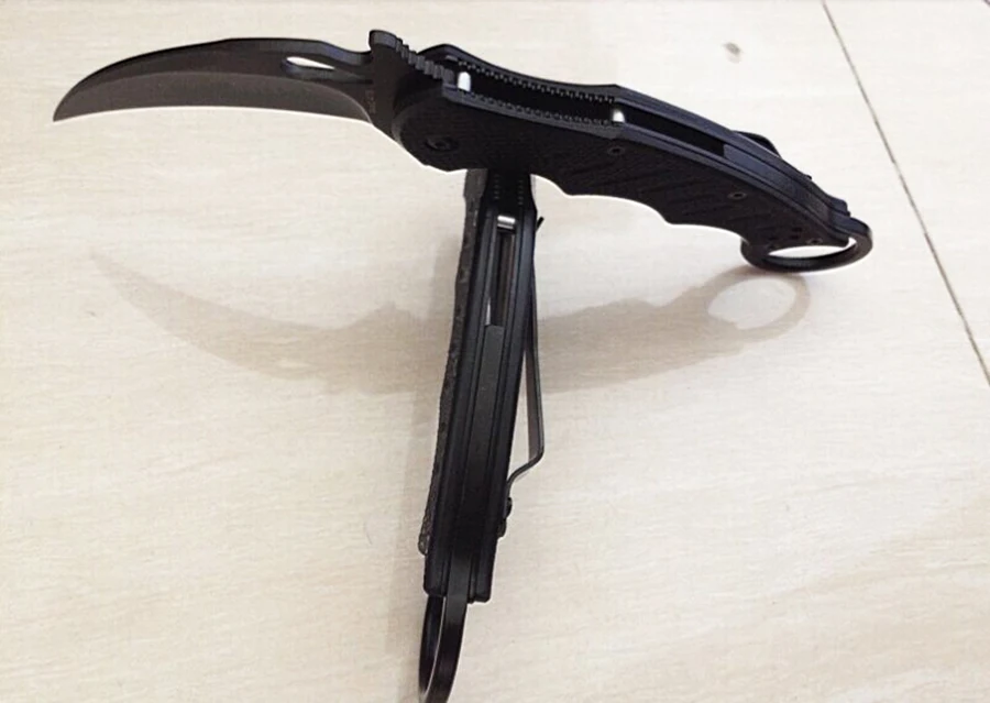 Karambit Складной нож 440C Лезвие G10 Ручка Открытый Кемпинг обучение когти охотничьи