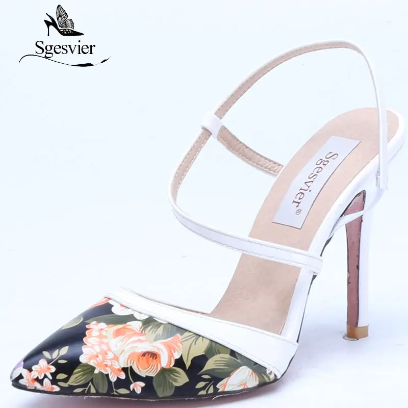 Женские туфли с цветочным принтом на тонком каблуке 10 см|women sandals|sandals sexysexy women sandals