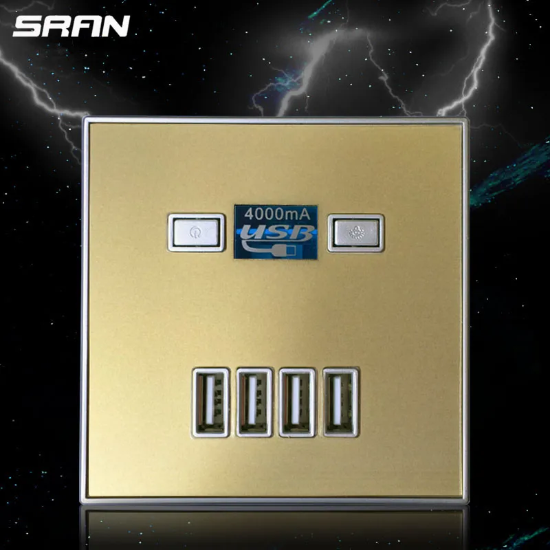 Высококачественная настенная розетка с usb-разъемом универсальная 4 USB-порта 36 В 220