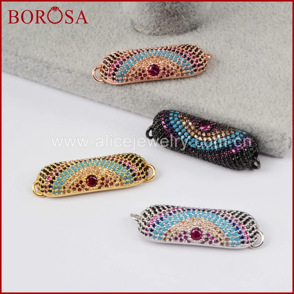 BOROSA Новый овальной формы микро проложить CZ Кубического циркония бусины Druzy