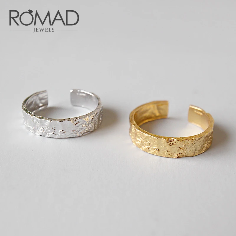Женские кольца ROMAD из стерлингового серебра S925 пробы регулируемые золотого и