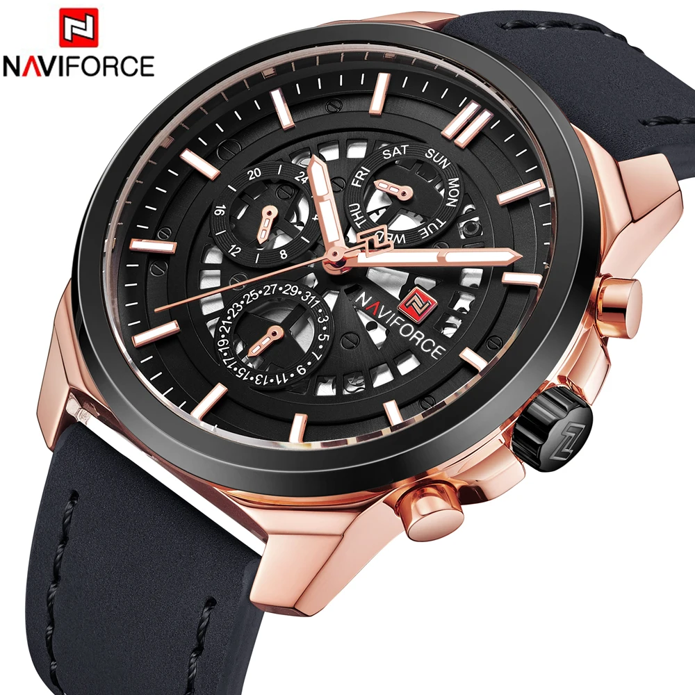 Часы NAVIFORCE мужские спортивные кварцевые водонепроницаемые | Наручные часы