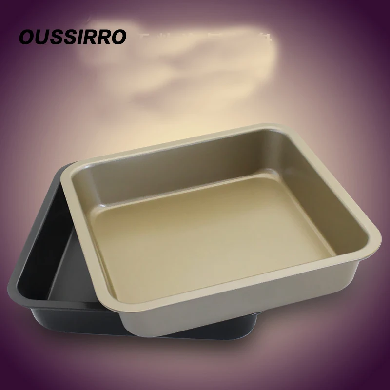1Pcs 9-inch Nonstick Baking Tools Cake Muffin Bread Bakeware Square Pizza Pan Kitchen |