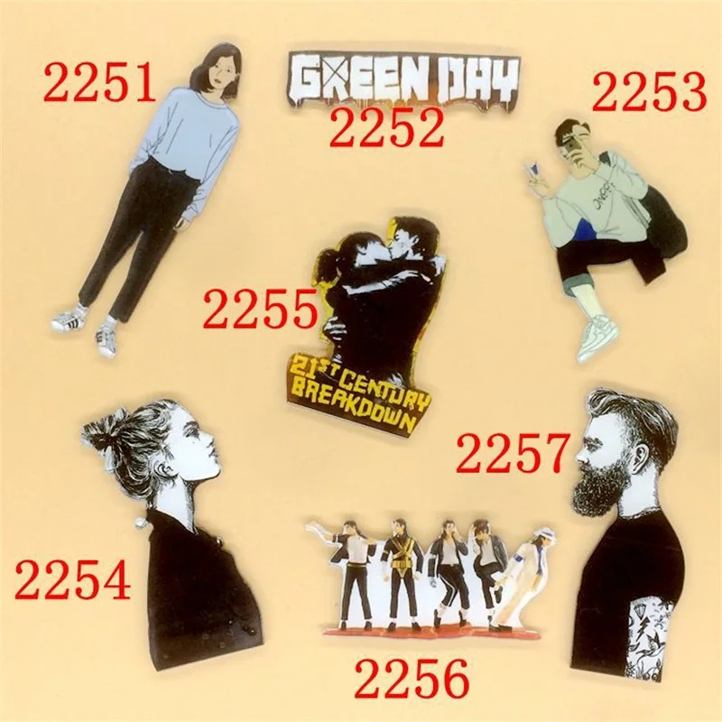 Акриловые Броши 1 шт. забавные мультяшные броши для пар рюкзаки студенческие