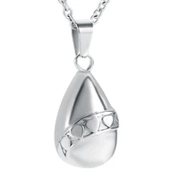 heart with heart ashes keepsake memorial tear drop urn necklace cremation locket pendant stainless steel urn jewelry