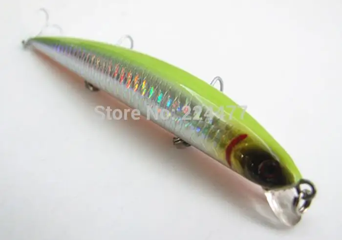 

12.5cm/13.5g Light Yellow Color Minnow Bait Floating Type Big Lure