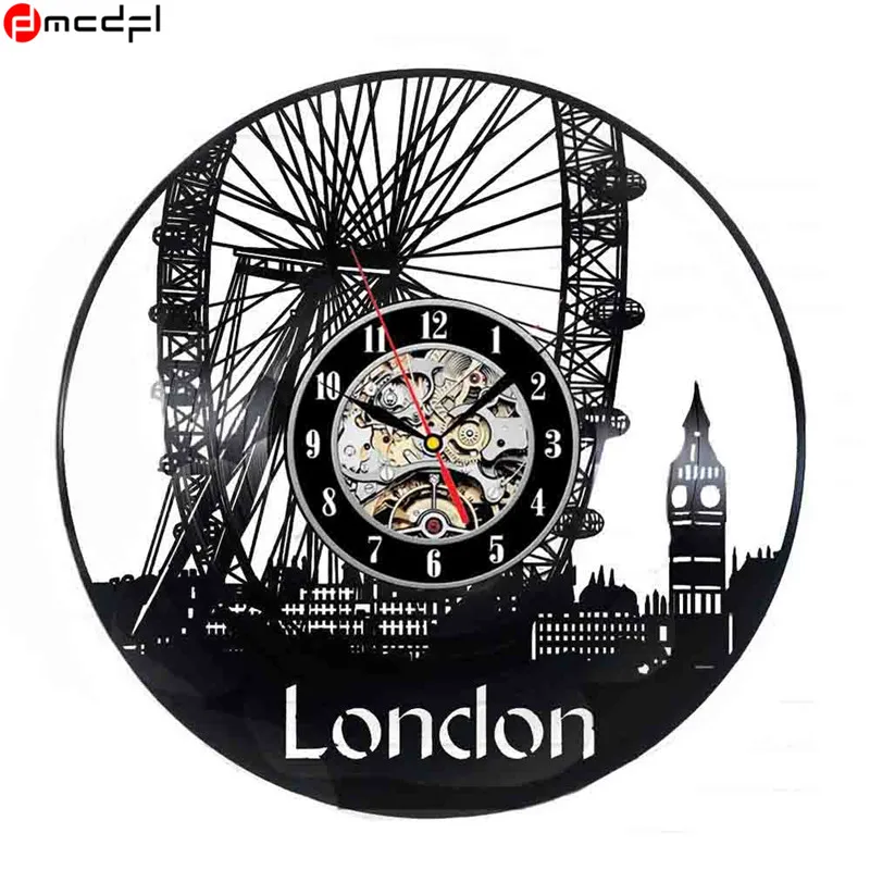 Креативные крутые модные настенные часы с виниловой пластиной 12 дюймов