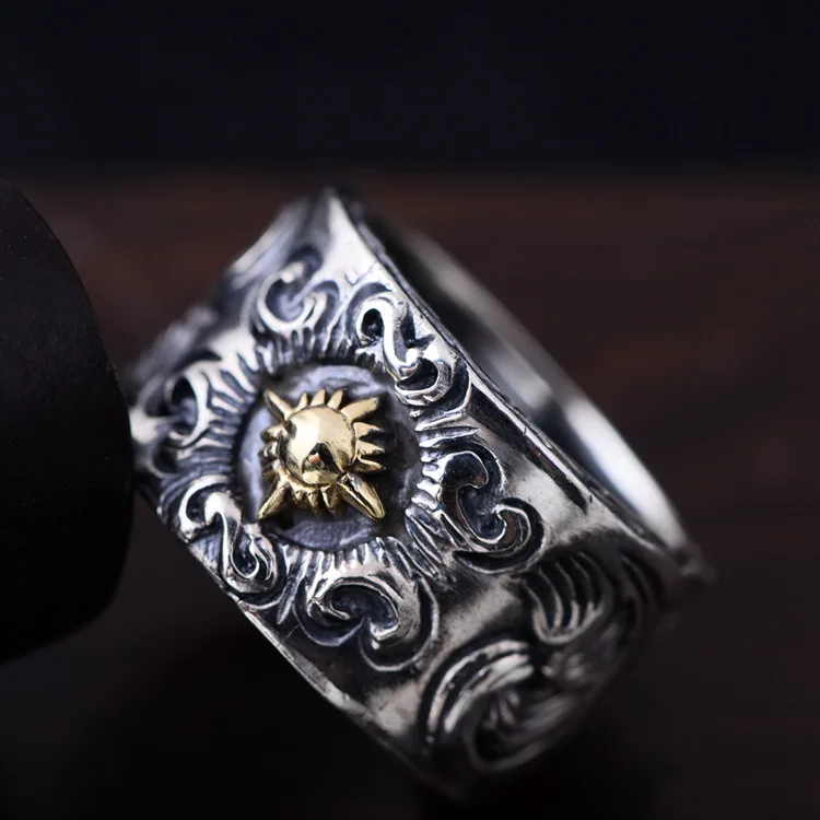Ювелирные изделия из стерлингового серебра 925 пробы с узором травы Тан Sun God