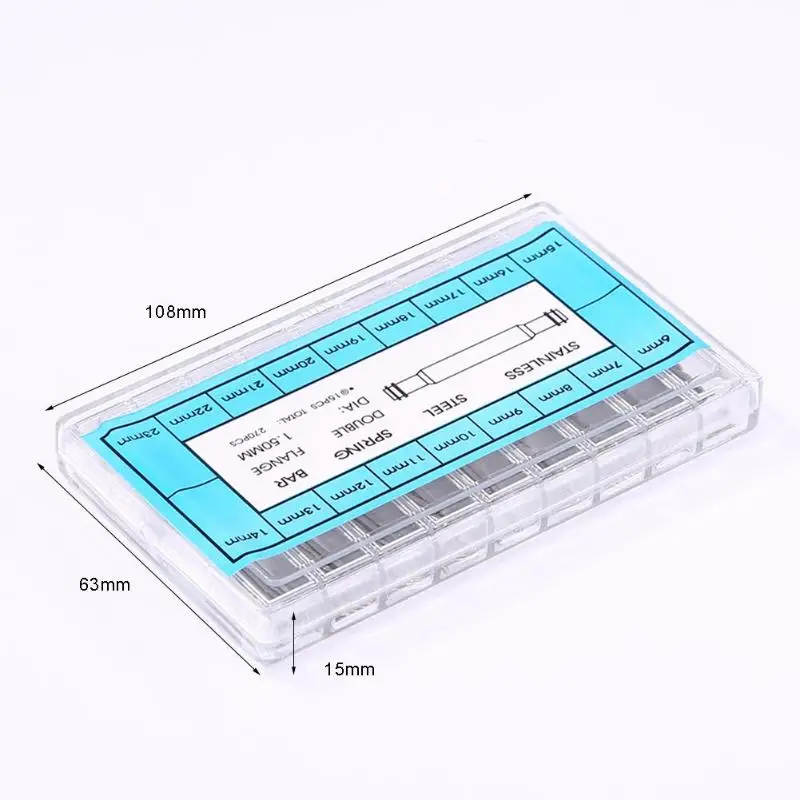 270Pcs 6-23mm Watch parts Spring Bars Strap Link Pins Watch Strap Fixed Axis Surface Shaft Steel Tool Sets Watch Tools