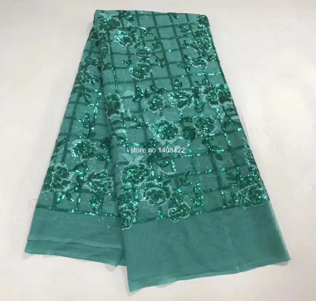 high quality Chrismas big on sale african ankara lace fabric sequined french net banquet dress material ST1706 | Дом и сад