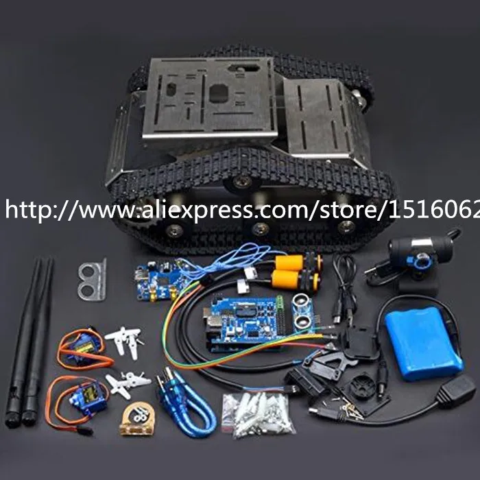 Беспроводной Wi-Fi Робот Автомобильный Комплект для Arduino/Hd Камера Ds Образования