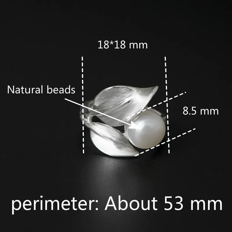 Кольцо женское из серебра 925 пробы с пресноводным жемчугом