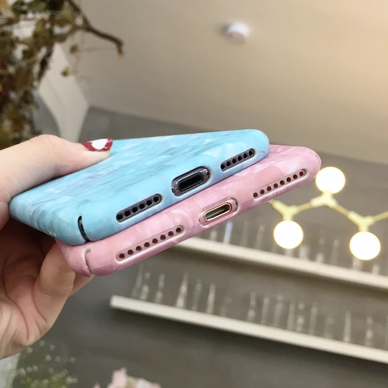 Раковины чехол для iPhone X Тонкий Жесткий Полный Защитная крышка 8 7 6 S плюс