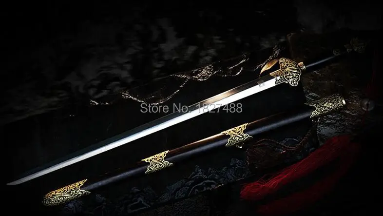 Боевой готов Дамасская сталь двойной край острый китайский Kungfu knight errant меч/han jian