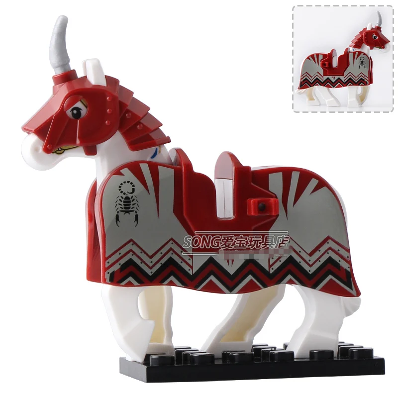 Одиночная распродажа серия XH601 красная Военная лошадь со скорпионом мыс