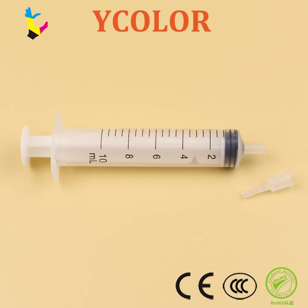 Горячая распродажа! 6 шт заправка шприц с разъемом для широкоформатный принтер